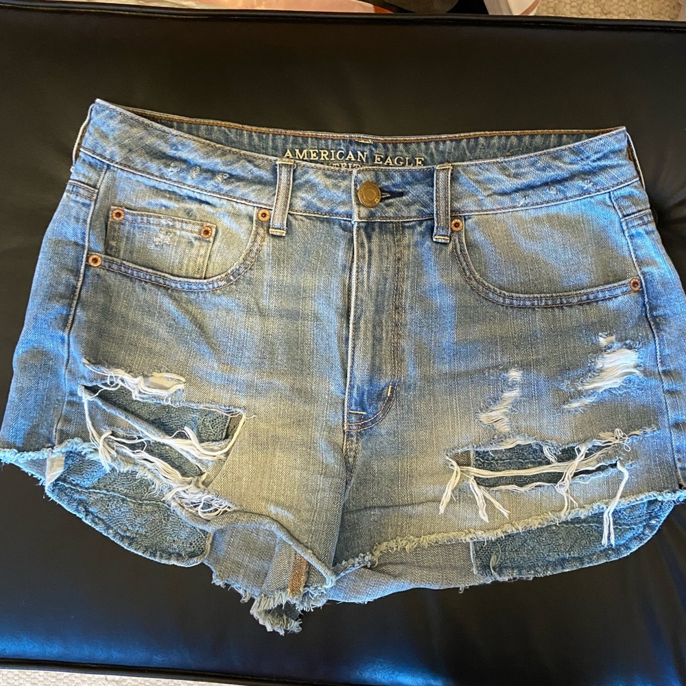 American Eagle distressed jean shorts